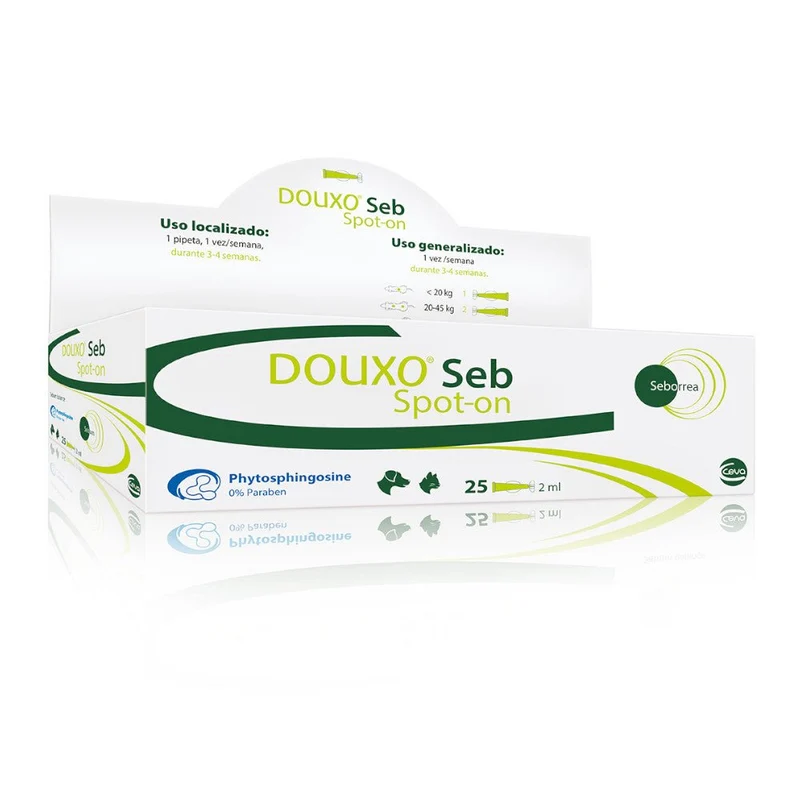 Douxo Seb Spot-On Solución Antiseborreica 25 pipetas de 2ml
