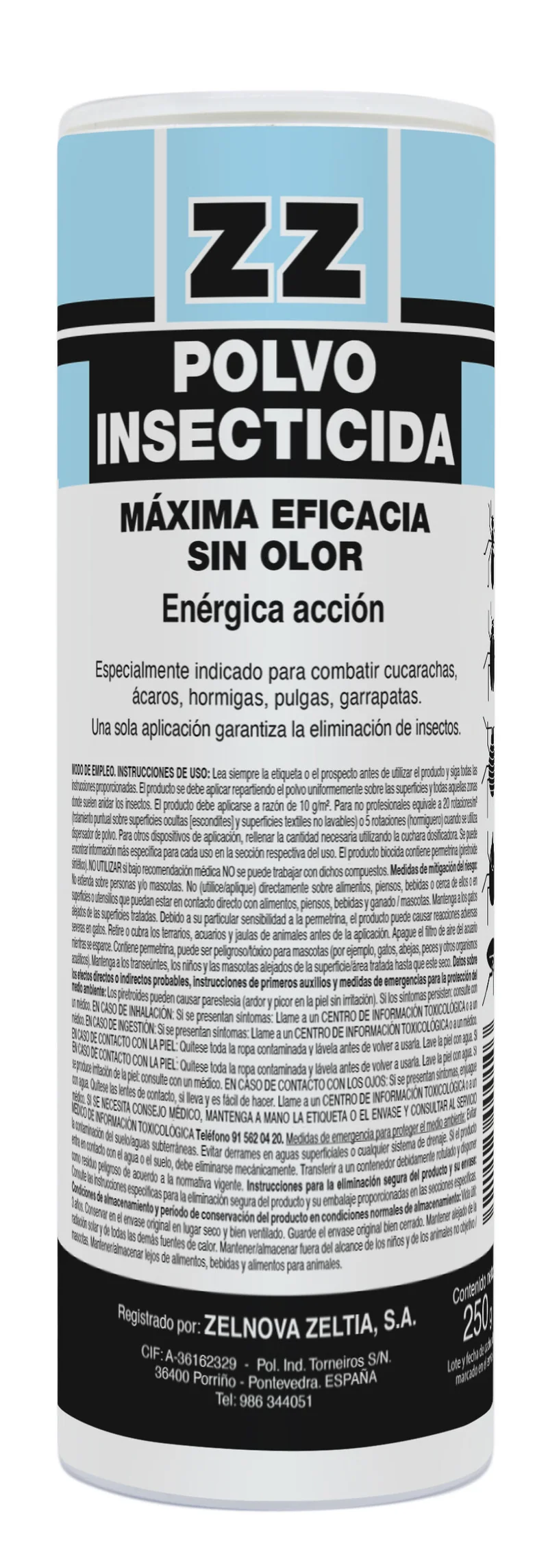 Insecticida polvo Zz 250g