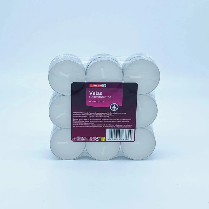 Velas Calientaplatos SPAR 18u
