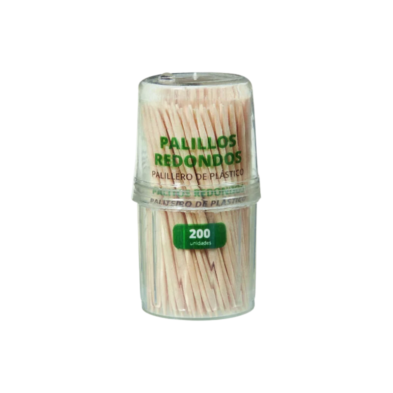 Palillos Redondos Palillero de 200u