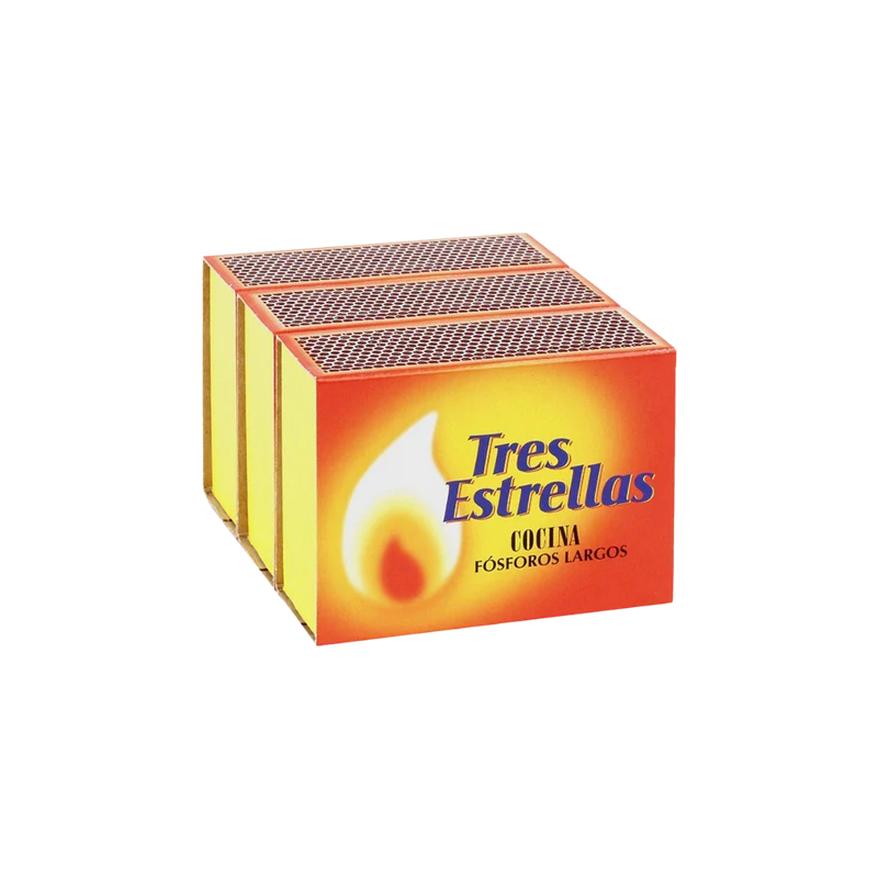 Tres Estrellas Cocina Fósforos Largos 3 Cajas