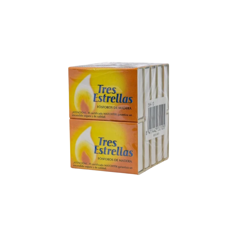 Tres Estrellas Fósforos de Madera 10 Cajas