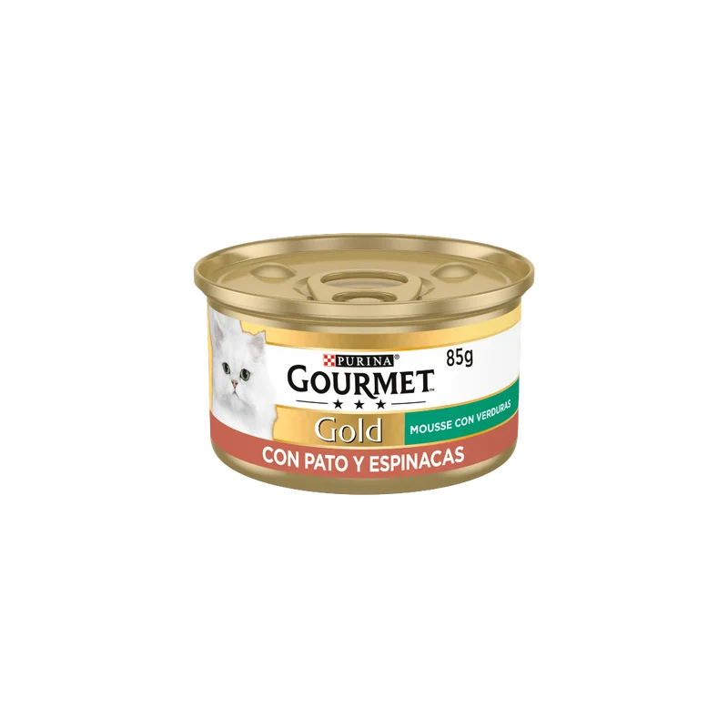 Purina Gourmet Gold Mousse Pato y Espinacas 85g