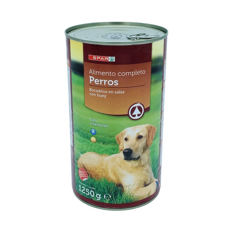 Alimento Completo Perros Bocaditos en Salsa Con Buey SPAR 1.250g