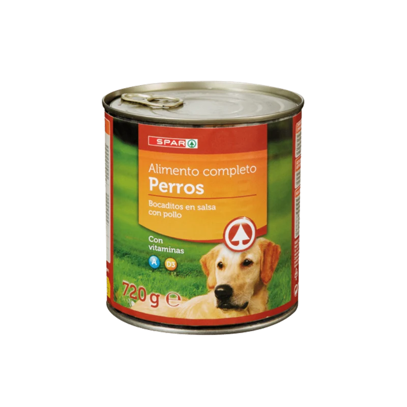 Alimento Completo Perros Bocaditos en Salsa con Pollo SPAR 720g