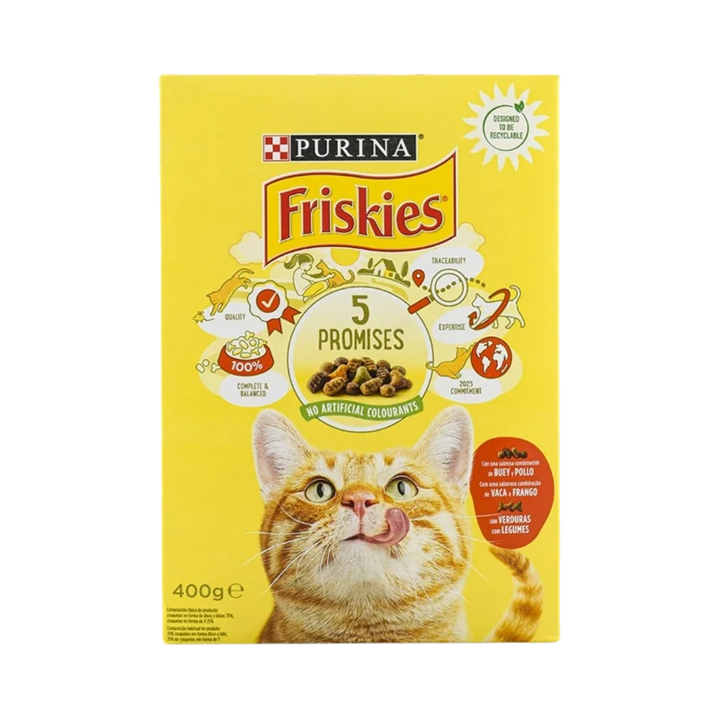 Friskies para Gato con Buey y Pollo 400g