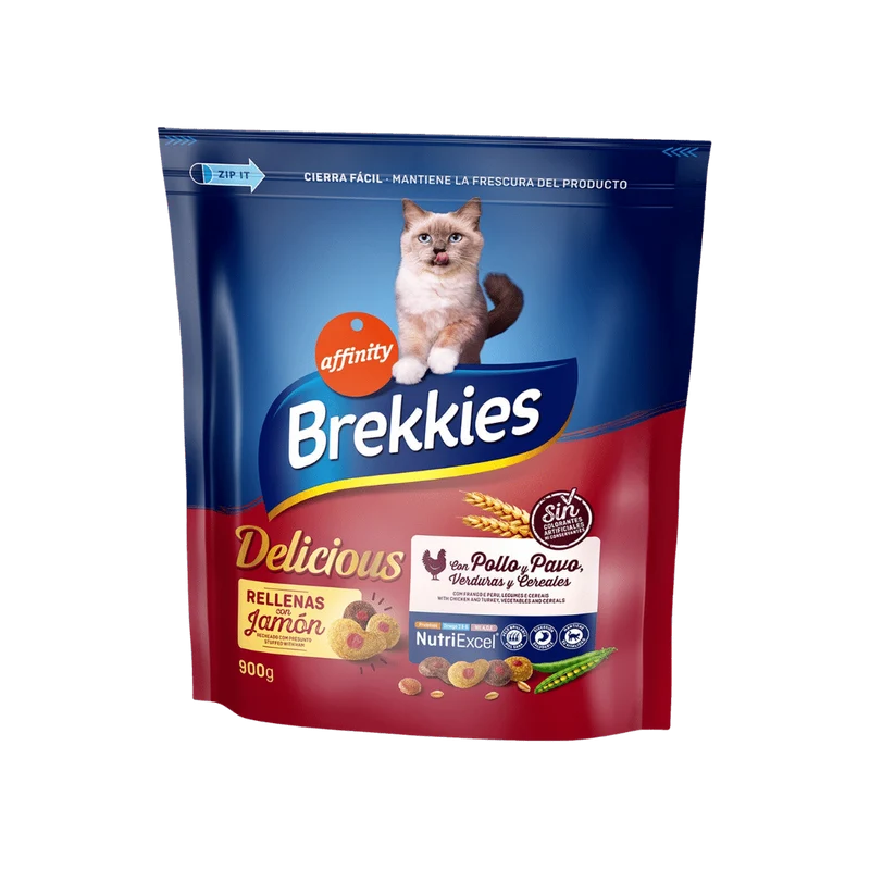 Brekkies Delicious para Gatos 900g