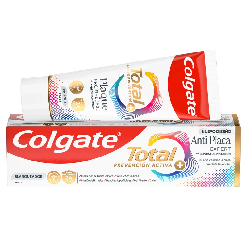 Dentífrico total placa white Colgate 75ml
