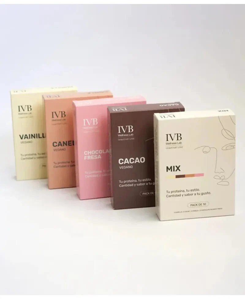 IVB Stick Mix Sabores Surtido Vainilla, Cacao, Canela y Fresa-Chocolate Blanco 10x5 g