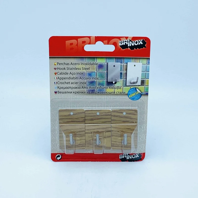 Perchas de Acero Inoxidable Color Madera Brinox