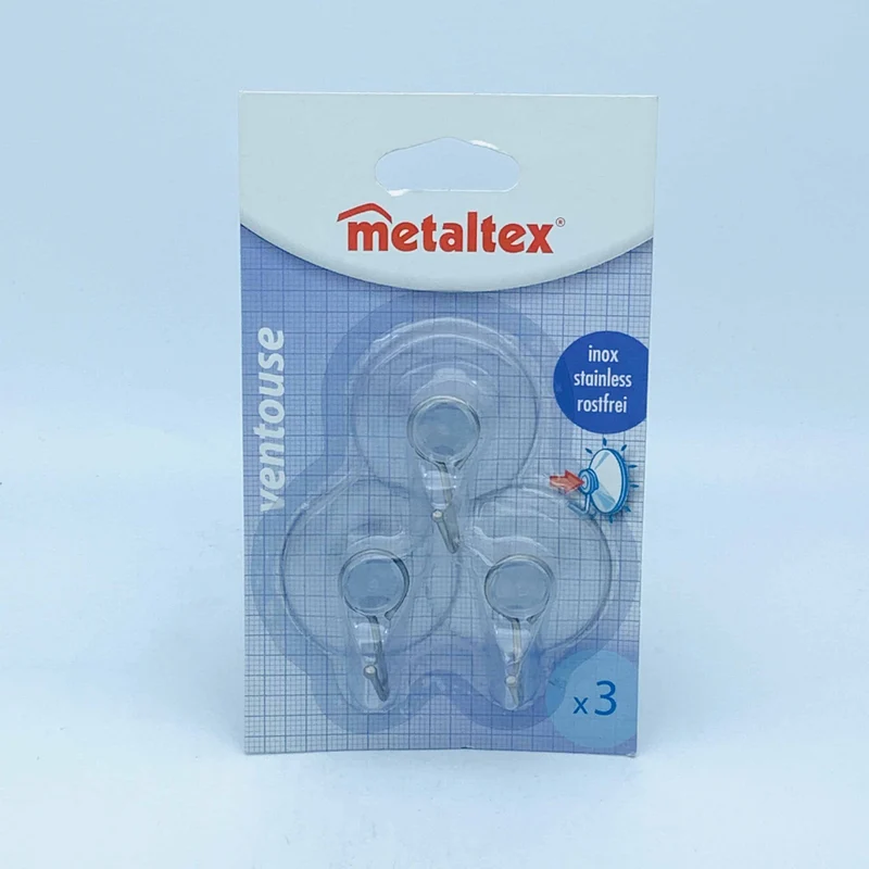 Perchas con Ventosa Metaltex 3u
