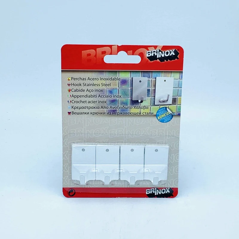 Perchas de Acero Inoxidable Color Blanco Brinox