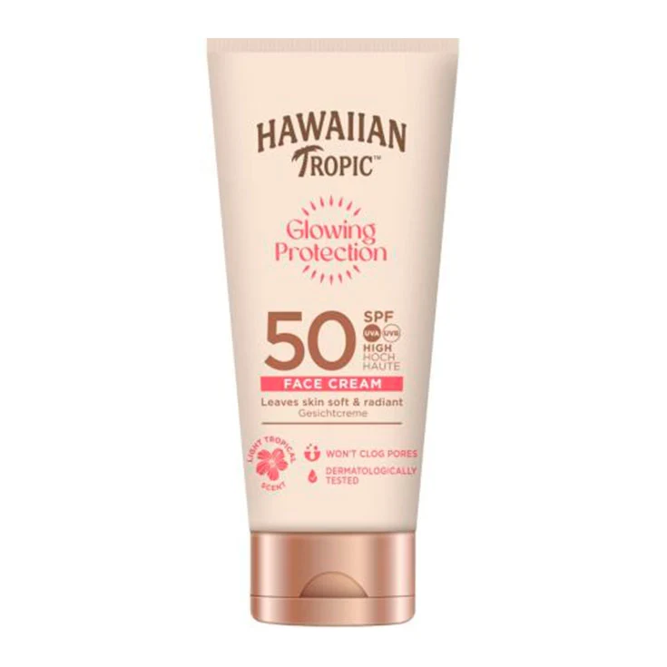 Protección facial glowing spf50 Hawaiian 50ml