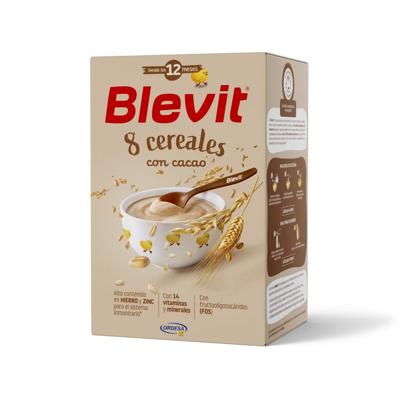 Blevit Plus 8 Cereales Cacao Papilla Infantil 500 g