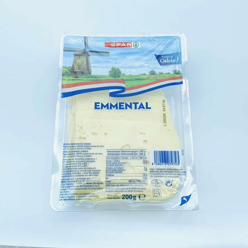 Queso Emmental en Lonchas SPAR