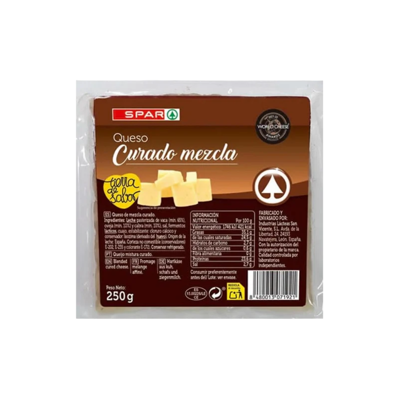 Queso Curado Mezcla SPAR 250g
