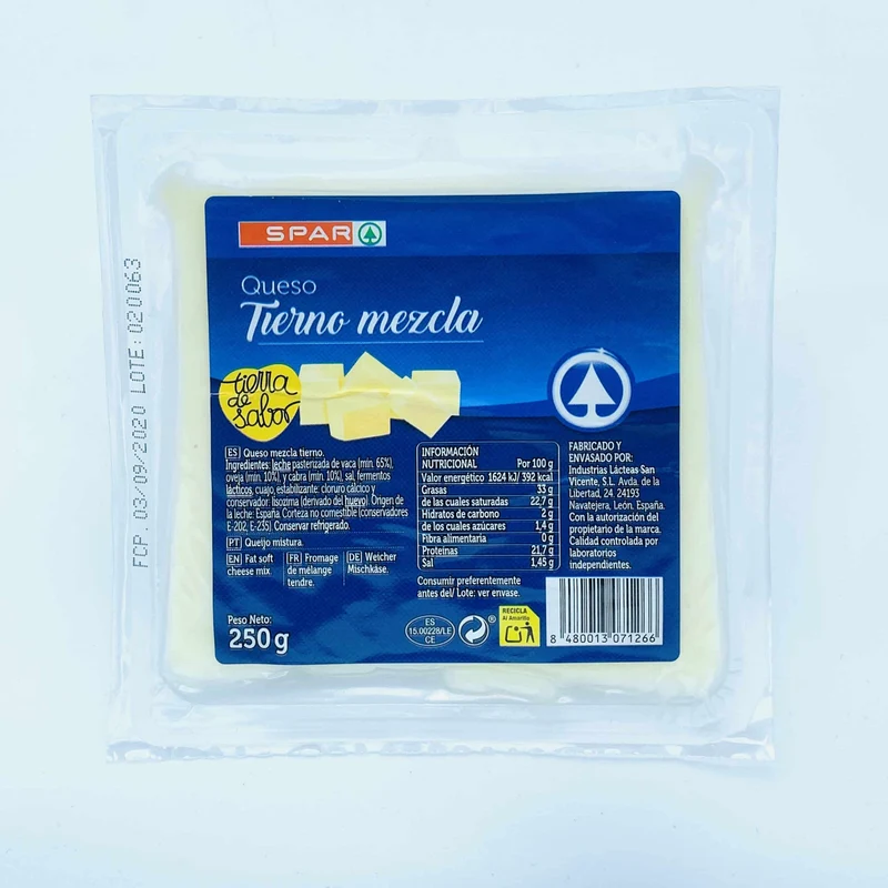 Queso Tierno Mezcla SPAR 250g