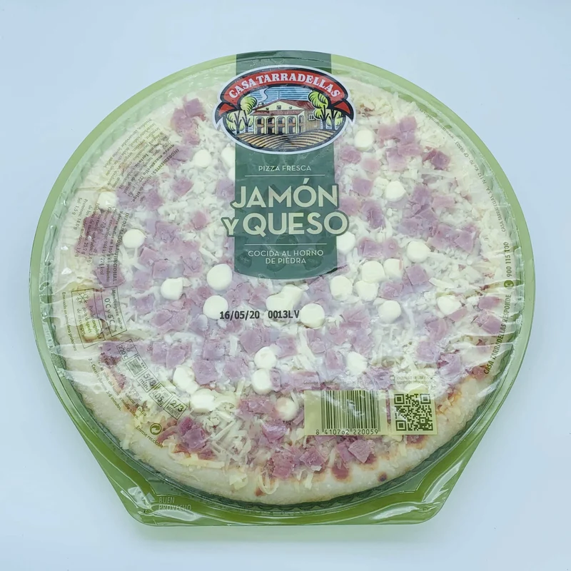 Pizza Fresca de Jamón y Queso Casa Tarradellas