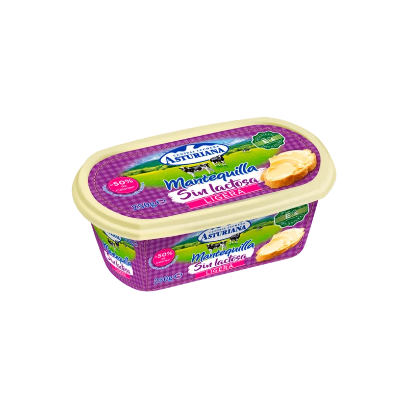 Mantequilla Ligera sin Lactosa Asturiana 250g