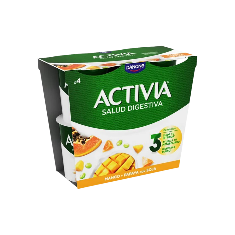 Activia con Mango y Papaya con Soja