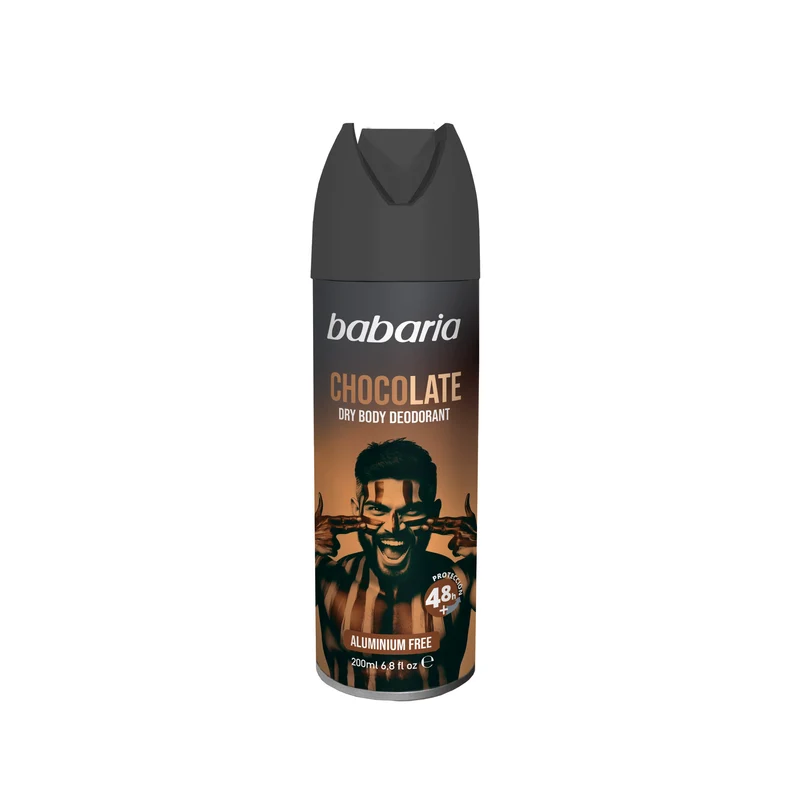 Desodorante spray hombre chocolate sin aluminio Babaria 150ml