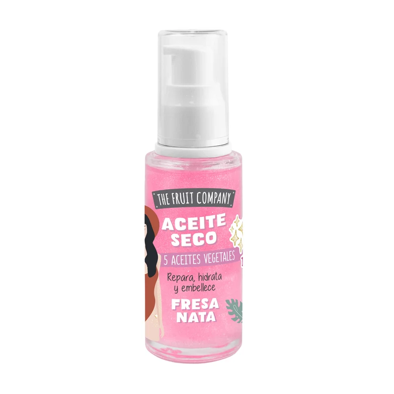 Aceite seco glitter nata /fresa The fruit company 50ml