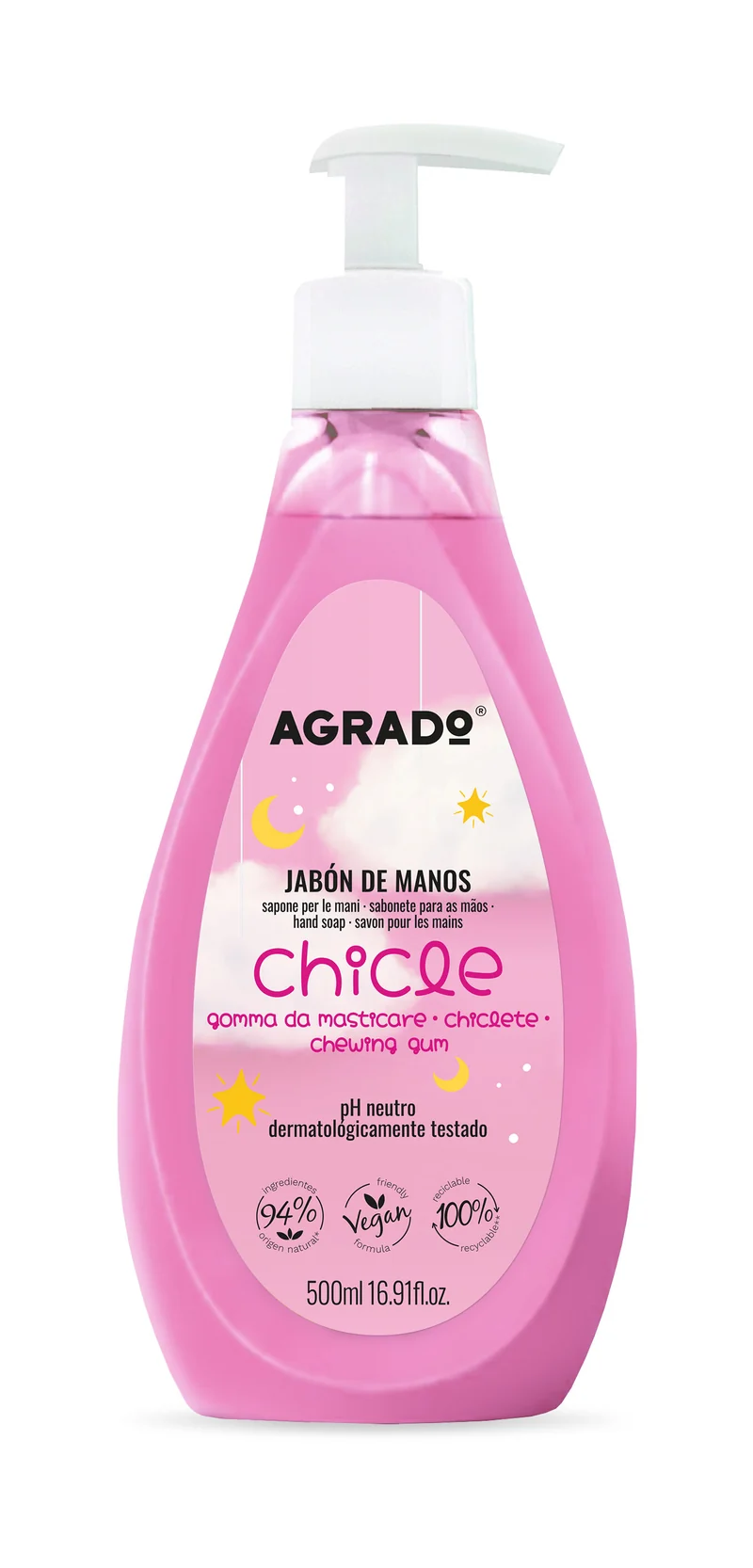 Jabón dosificador mano chicle Agrado 500ml