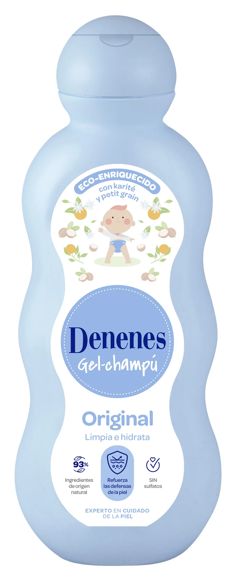 Jabón líquido infantil gel-champu Denenes 600ml