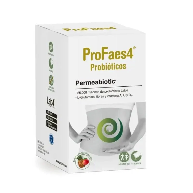 ProFaes4 Probióticos Permeabiotic Adultos Sabor Frutas Tropicales