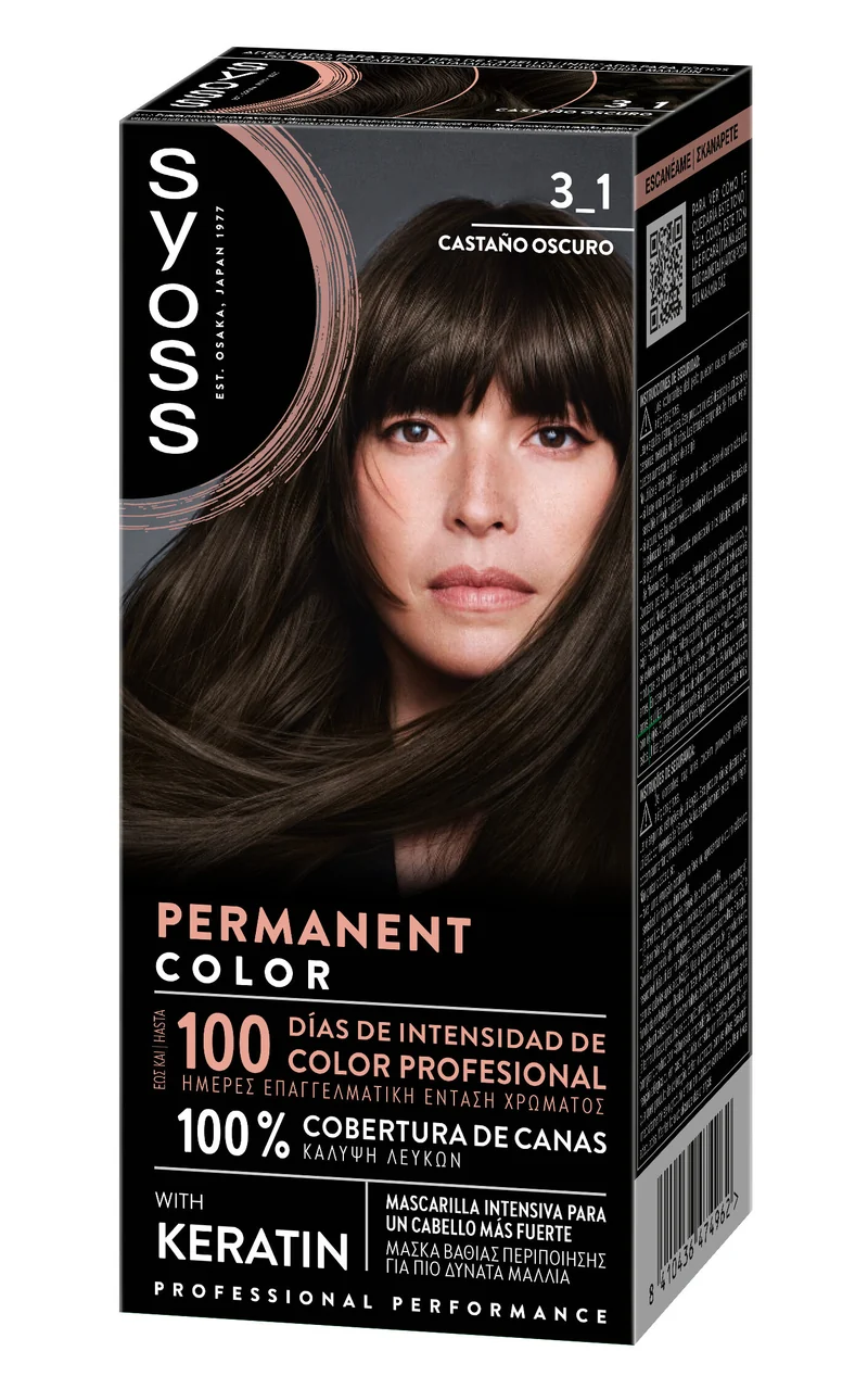 Tinte 3-1 castaño oscuro Syoss1u