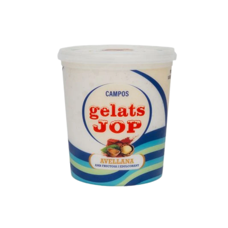 Helado de Avellana con Fructosa y Edulcorante Jop