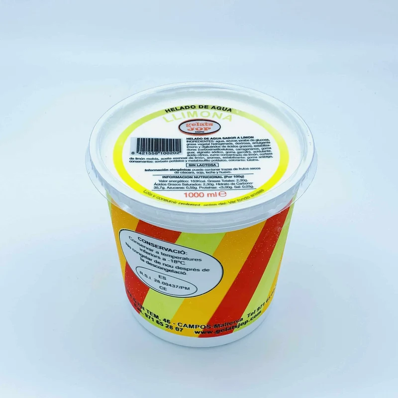 Helado de Agua de Limón Jop