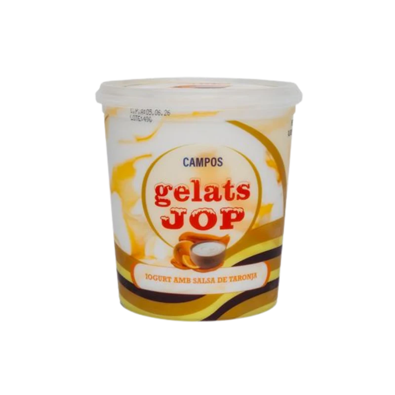 Helado de Yogur con Salsa de Naranja Jop
