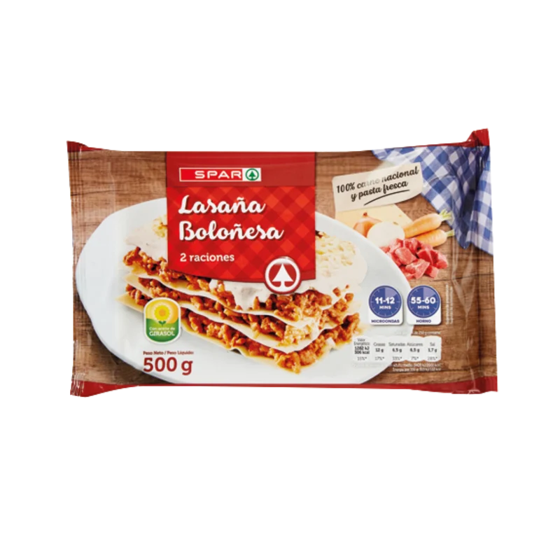 Lasaña Boloñesa SPAR 300g