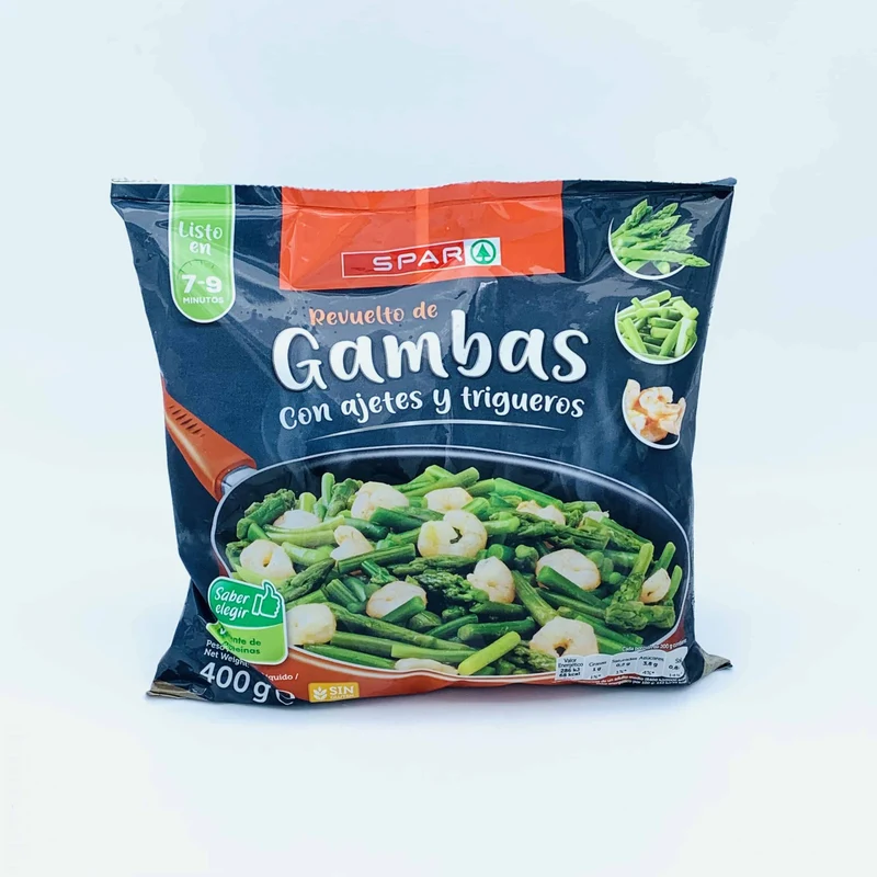 Revuelto de Gambas con Ajetes y Trigueros SPAR