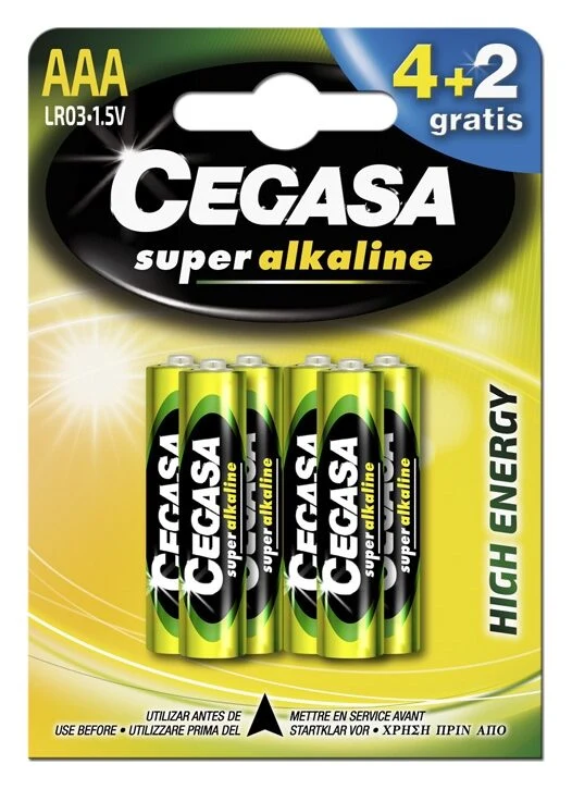 Pila alcalina lr03 blis-4 Cegasa