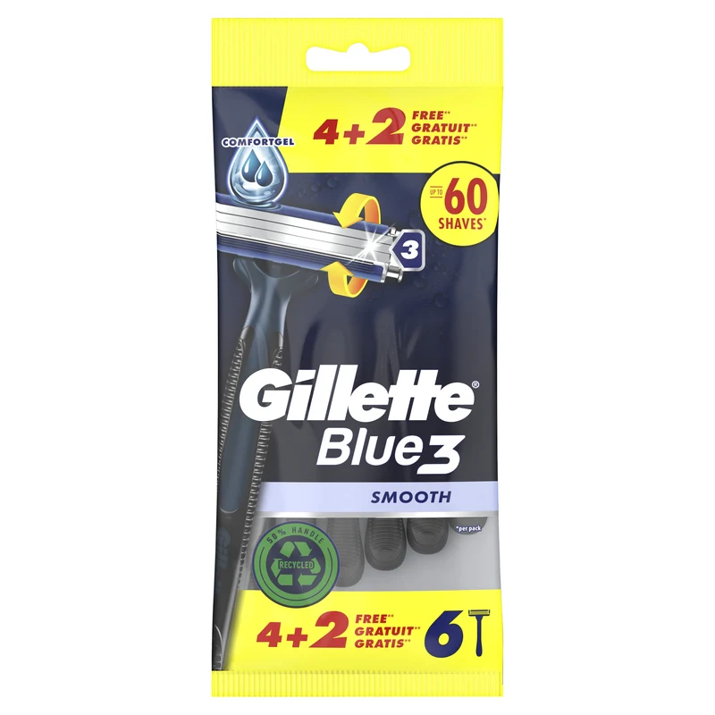 Maquinilla desechable Gillette blue3 4u + 1u
