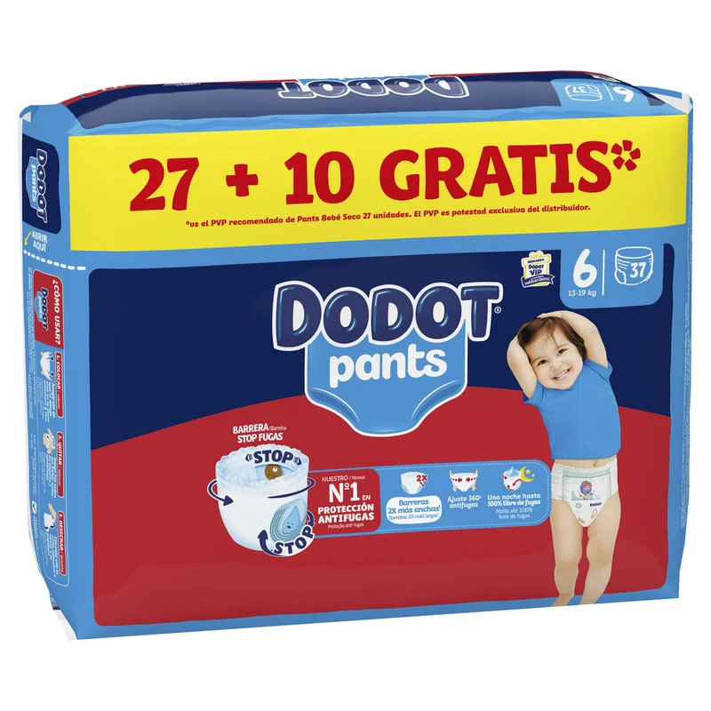 Pañal pants t6 Dodot 27+10