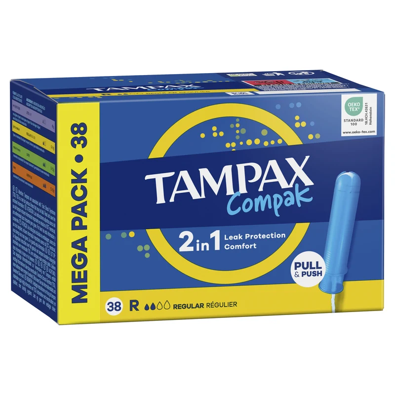 Tampón regular Tampax compak 38u