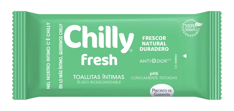 Toallita húmeda íntima Chilly 12u