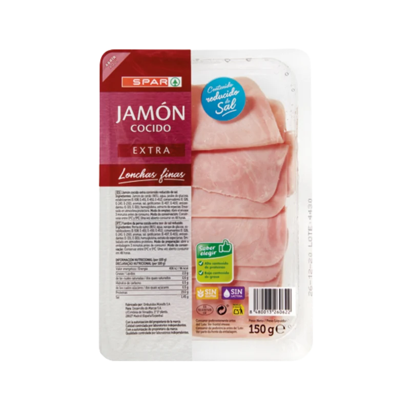 Jamón Cocido Extra Finas Lonchas SPAR