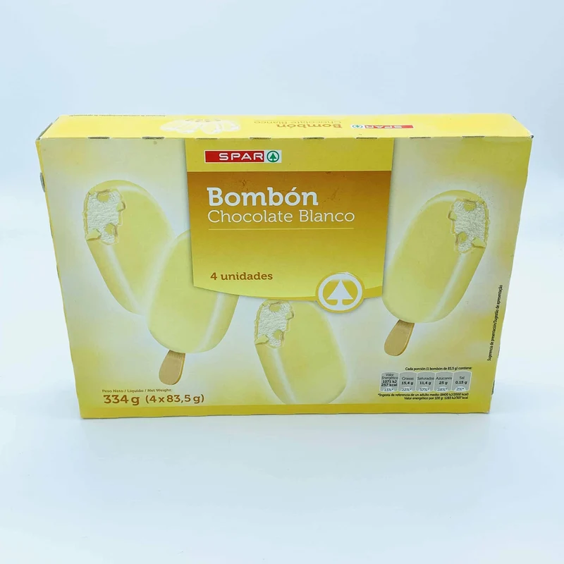Helado Bombón Chocolate Blanco SPAR 4u