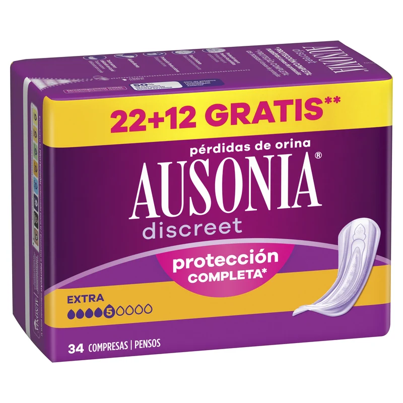Compresas discreet extra Ausonia 34u