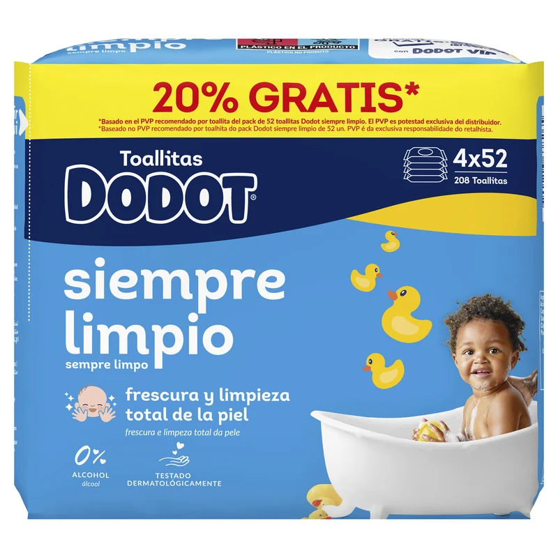 Toallita húmeda Dodot 108u