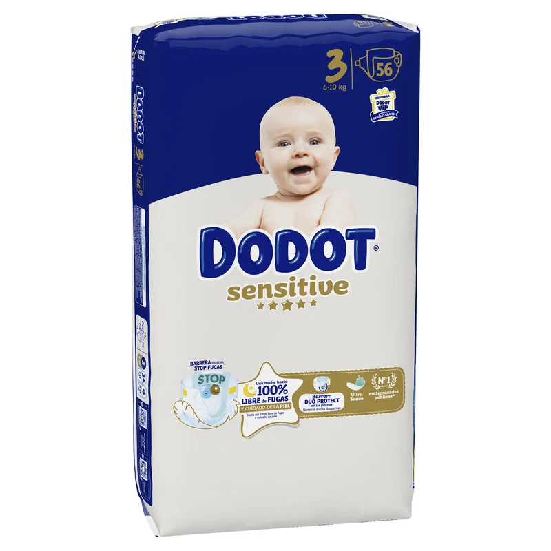 Pañal sensitive t3 6-10kg Dodot 56u