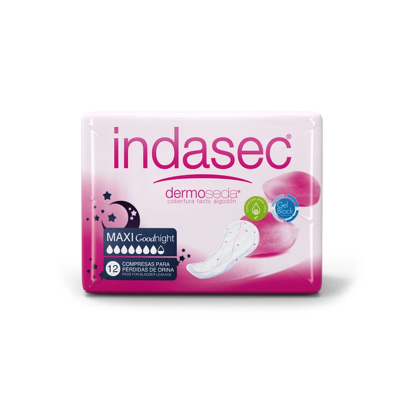 Compresa incontinencia maxi night Indasec 12u