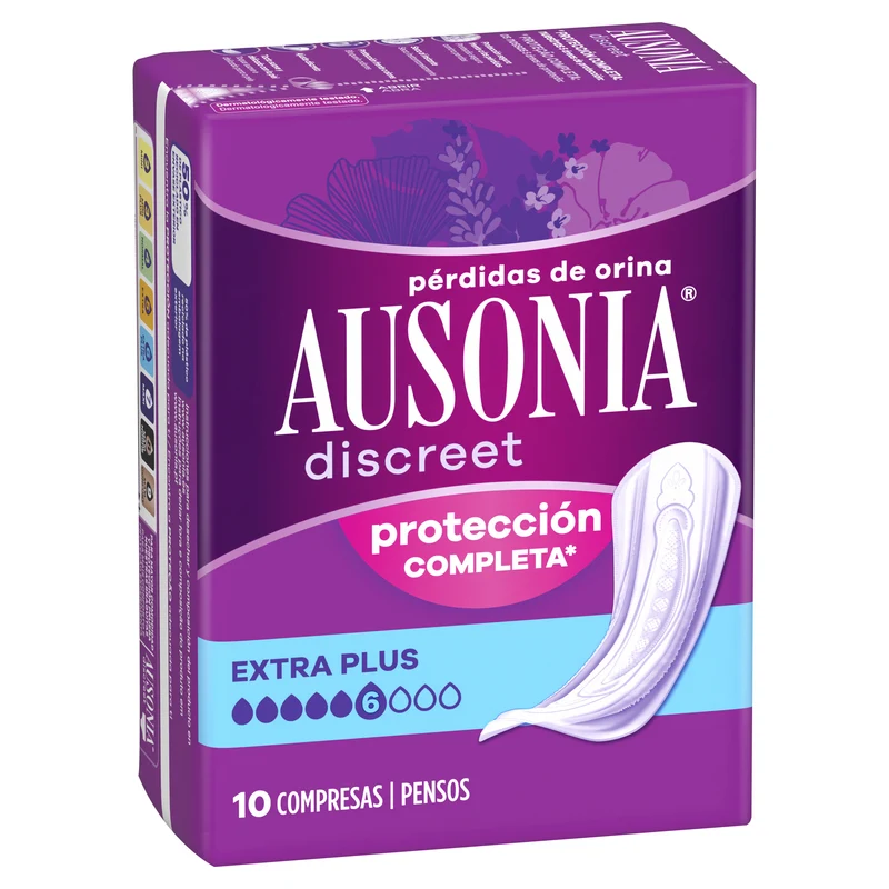 Compresa incontinencia maxi discreet Ausonia 10u