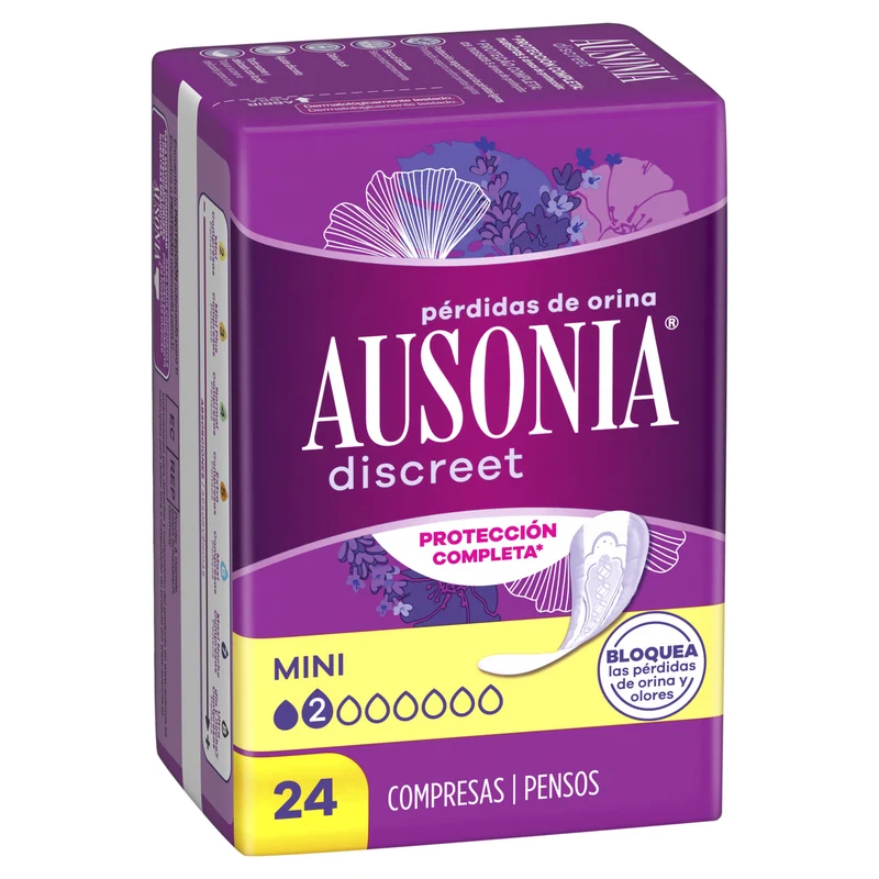 Compresa incontinencia mini discreet Ausonia 24u