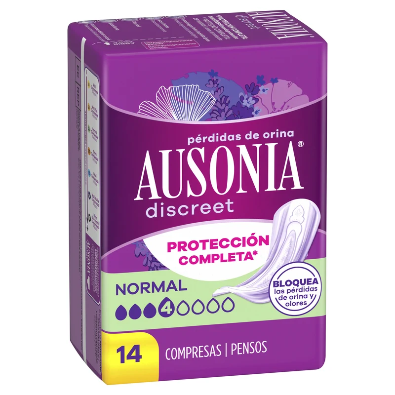 Compresa incontinencia normal discreet Ausonia p14