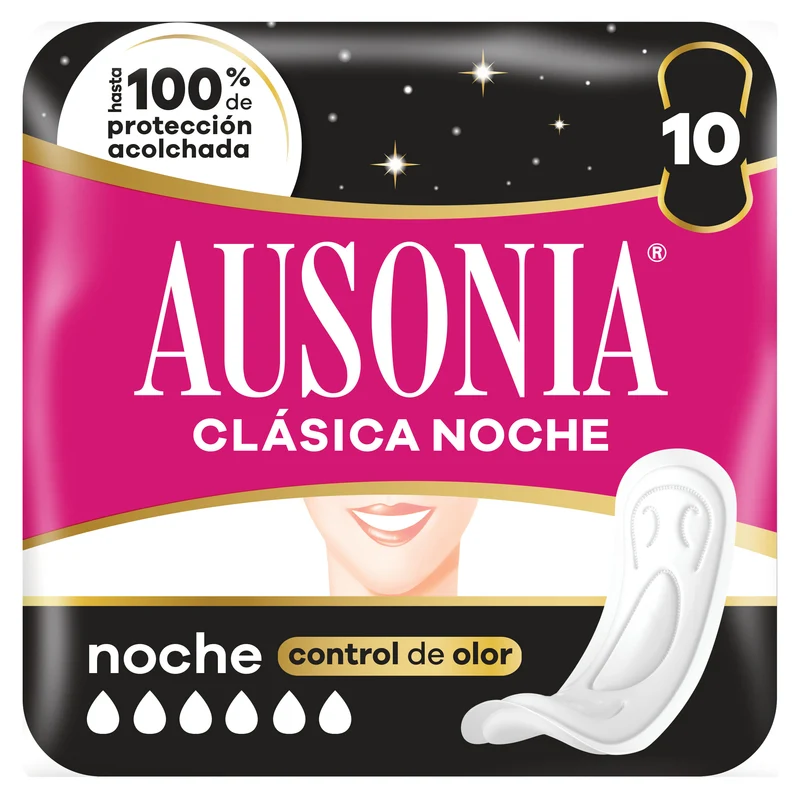 Compresa noche gruesa Ausonia 10u